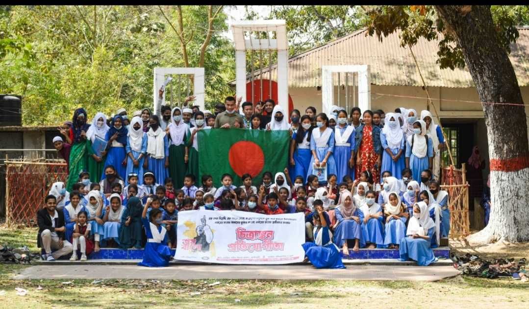 ঐতিহাসিক ৭ই মার্চ উপলক্ষে কাউখালীতে “জয় বাংলা” চিত্রাঙ্কন প্রতিযোগিতা