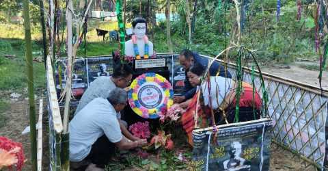 বাঘাইছড়িতে এম এন লারমার ৩৯ তম মৃত্যু বার্ষিকী পালিত হয়েছে