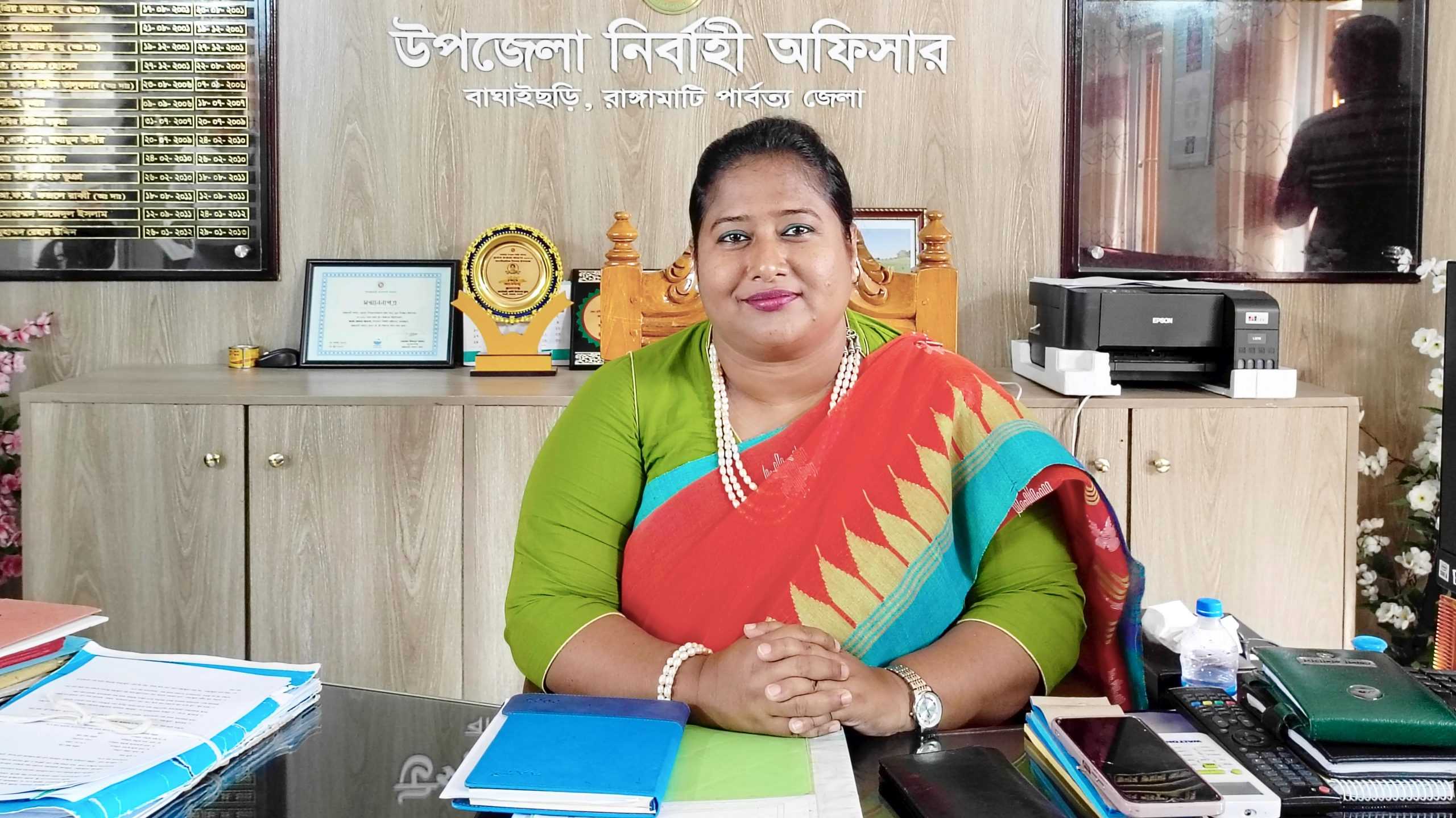 বাঘাইছড়িবাসীর হৃদয়ে থাকবেন ইউ এন ও রুমানা আক্তার