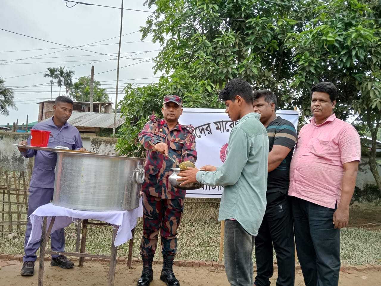 চিকিৎসা ও খাদ্য সহায়তা দিয়ে বন্যার্তদের পাশে মারিশ্যা জোন