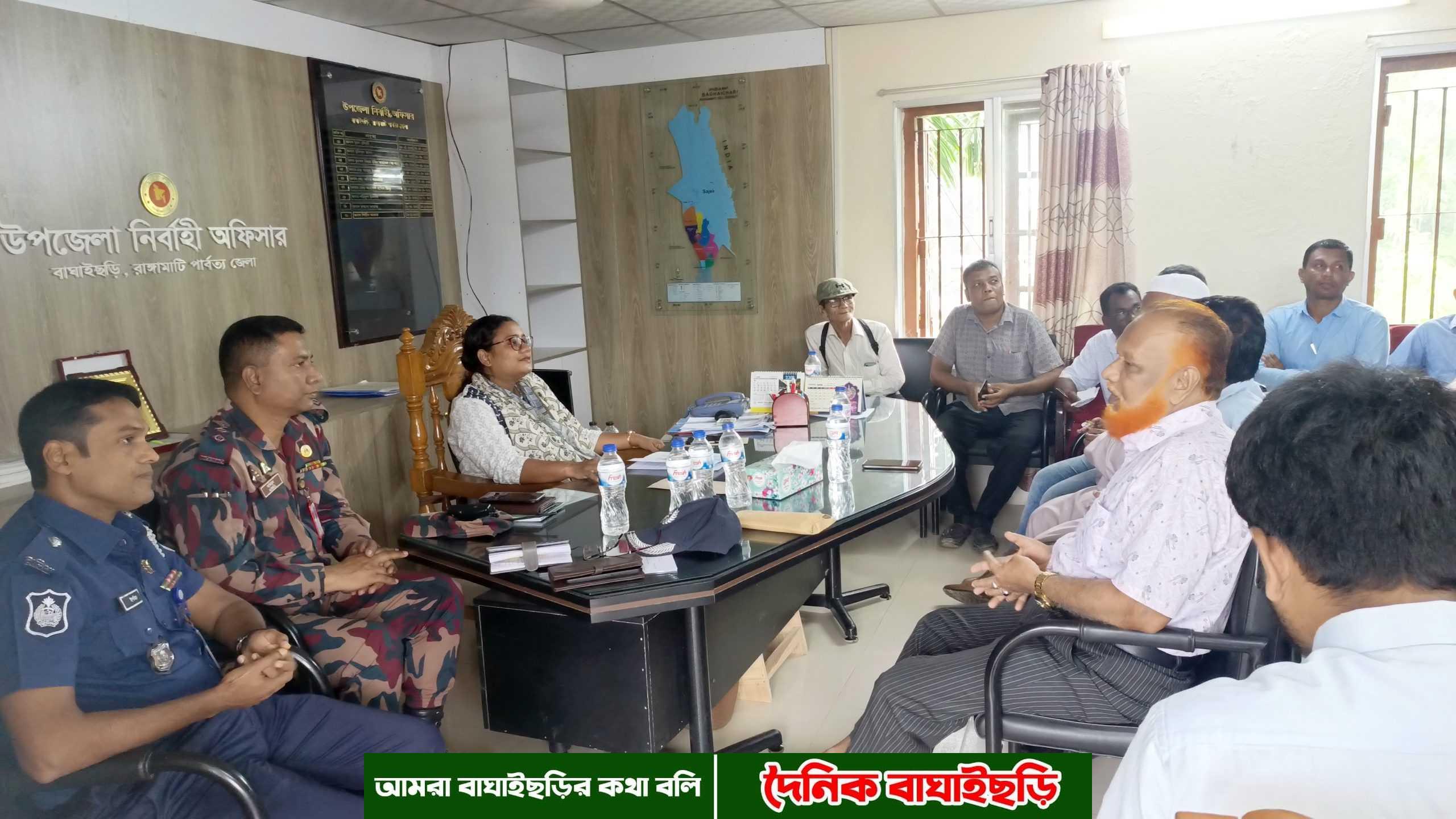 দুর্গাপূজা উদযাপন উপলক্ষে আইনশৃঙ্খলা সভা অনুষ্ঠিত